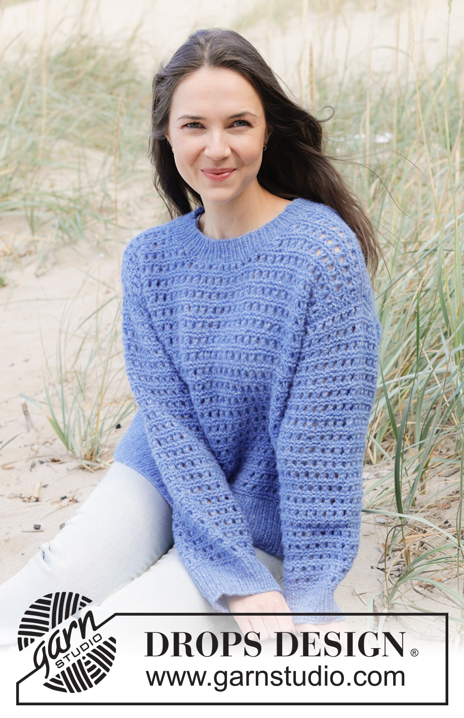 Wind Catcher / DROPS 239-32 - Knitted sweater in DROPS Air. The piece is worked bottom up with lace pattern. Sizes S - XXXL.
