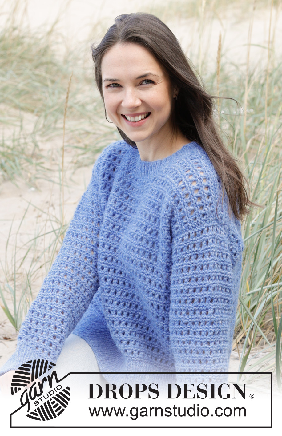 Wind Catcher / DROPS 239-32 - Knitted sweater in DROPS Air. The piece is worked bottom up with lace pattern. Sizes S - XXXL.