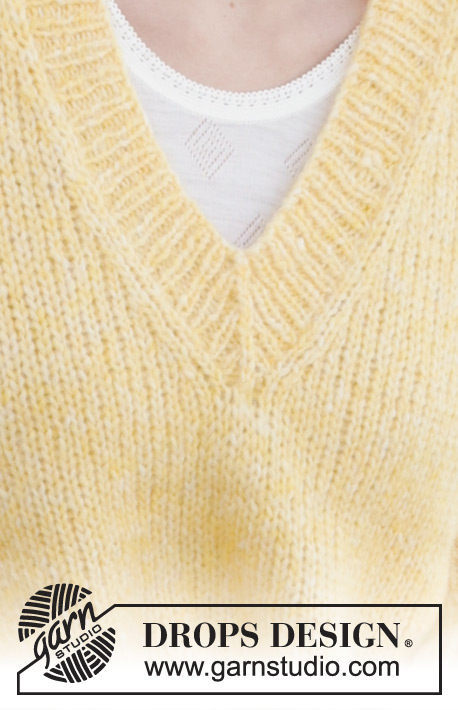 Free to Be / DROPS 240-17 - Knitted sweater in DROPS Air. The piece is worked bottom up with V-neck. Sizes S - XXXL.