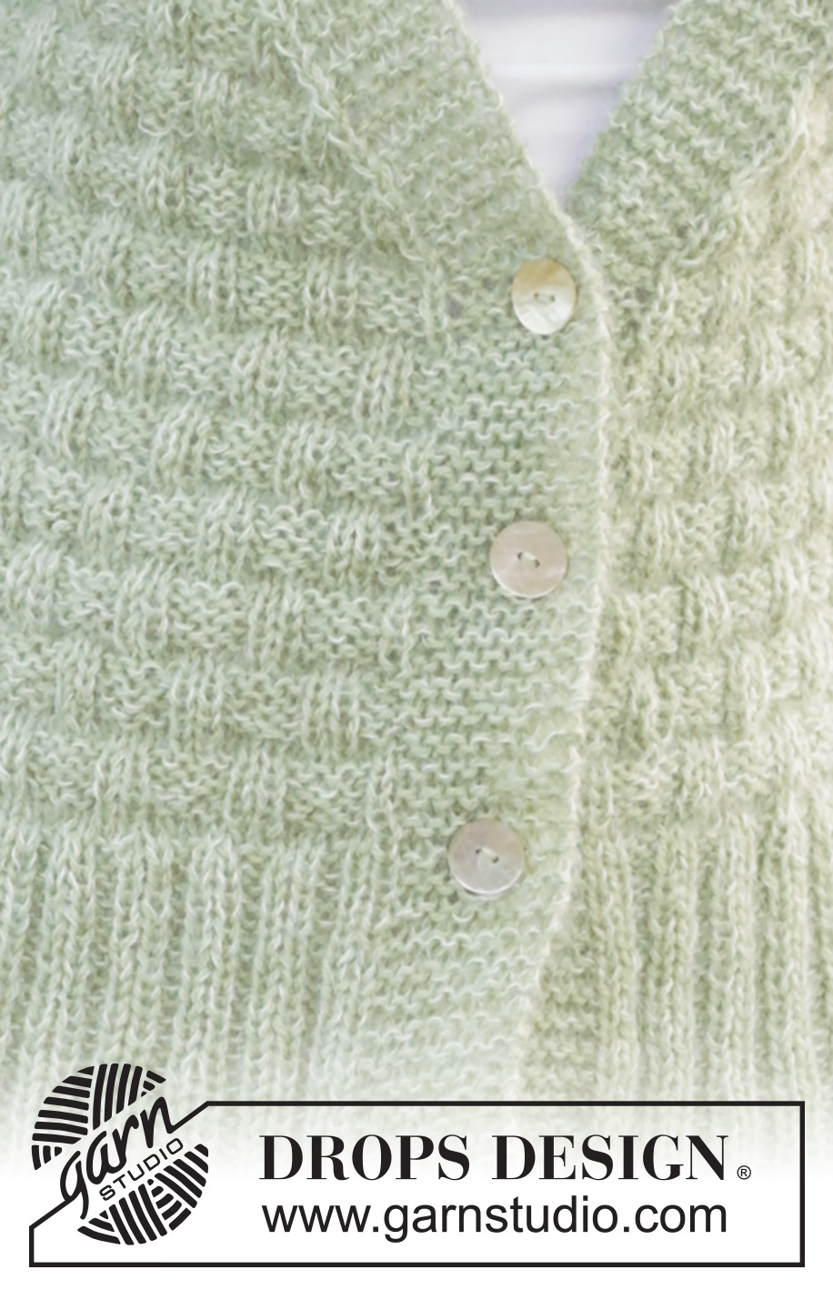 Scottish Thistle Cardigan / DROPS 241-5 - Knitted jacket in DROPS Alpaca and DROPS Kid-Silk. The piece is worked bottom up with relief-pattern and V-neck. Sizes XS - XXL.