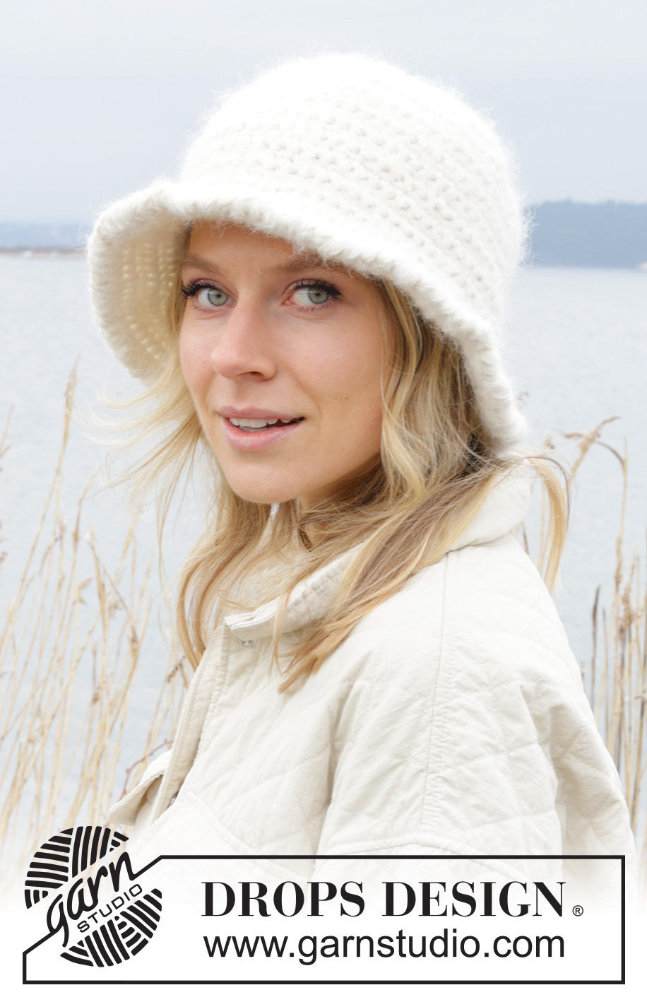 Snow Explorer Hat / DROPS 242-14 - Crocheted hat in DROPS Melody and DROPS Lima. The piece is worked in the round, top down, with single crochets.