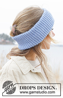 Blushing Ivy Headband / DROPS 242-30 - Kötött dupla fejpánt, a DROPS Air fonalból. A darabot körben haladva készítjük, bordásmintával