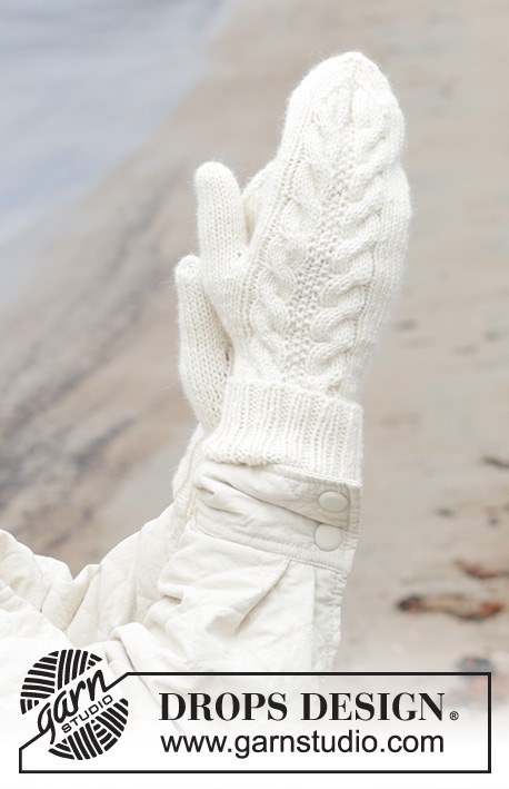 Gants Tricotées pour Enfant Moufles épais d'hiver avec Cordon