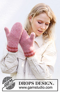 Snowslide Mittens / DROPS 242-49 - Kötött és nemezelt kesztyű DROPS Lima fonalból