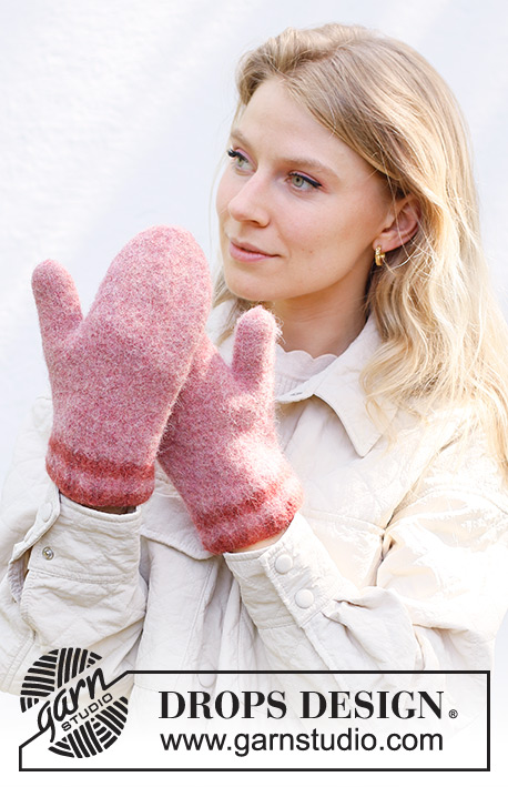 Snowslide Mittens / DROPS 242-49 - Kötött és nemezelt kesztyű DROPS Lima fonalból