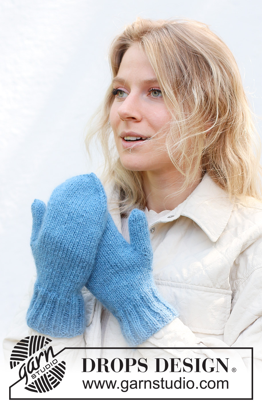 Memphis Road Mittens / DROPS 242-59 - Gestrickte Fäustlinge in DROPS Lima und DROPS Kid-Silk.