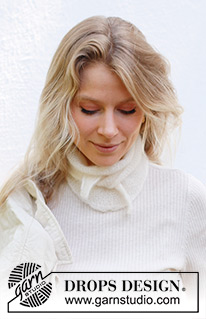 White Gull Shawl / DROPS 242-6 - Knitted shawl in DROPS Kid-Silk. The piece is worked sideways with garter stitch.