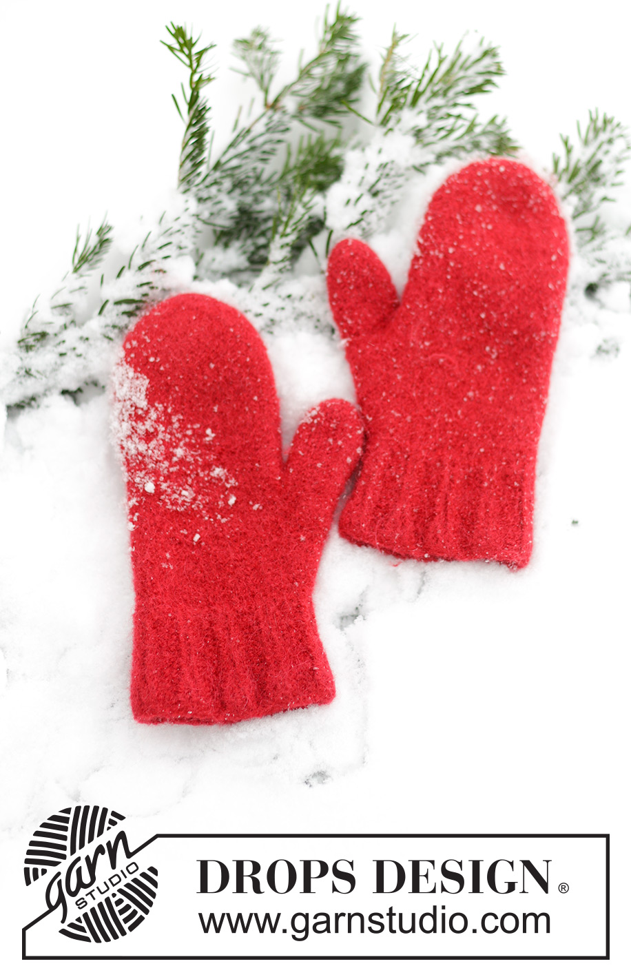 Snowslide Mittens / DROPS 242-67 - Rękawiczki wykonane na drutach i sfilcowane, z włóczki DROPS Lima. Od S do XL.