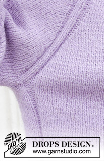Winter Iris Cardigan / DROPS 243-19 - Knitted jacket in DROPS Air. The piece is worked top down with raglan and high, double neck. Sizes XS - XXL.