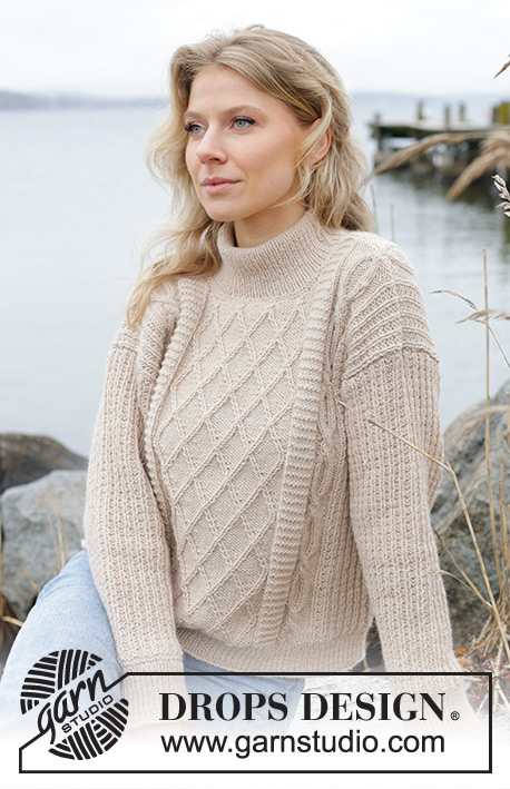 Ocean Ropes / DROPS 243-26 - Free knitting patterns by DROPS Design