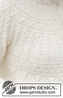 Avalanche Cardigan / DROPS 243-7 - Strikket jakke i DROPS BabyMerino. Arbeidet strikkes ovenfra og ned med dobbel halskant, rundfelling, relieffmønster og splitt i sidene. Størrelse S - XXXL.