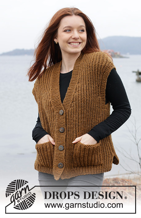 Caramel Ridge / DROPS 244-20 - Free knitting patterns by DROPS Design