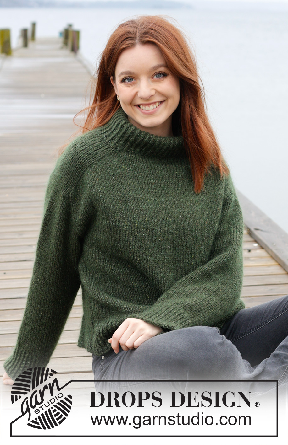 Lucky Sweater / DROPS 244-27 - Gebreide trui in DROPS Soft Tweed en DROPS Kid-Silk. Het werk wordt van boven naar beneden gebreid met dubbele halsrand, zadelschouders en tricotsteek. Maten S - XXXL.