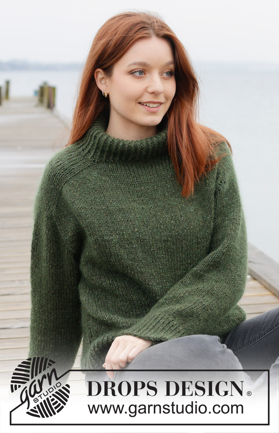 Lucky Sweater / DROPS 244-27 - Gebreide trui in DROPS Soft Tweed en DROPS Kid-Silk. Het werk wordt van boven naar beneden gebreid met dubbele halsrand, zadelschouders en tricotsteek. Maten S - XXXL.