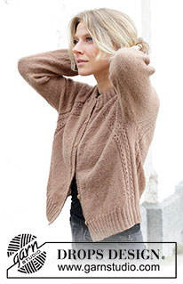 Spill the Beans Cardigan / DROPS 244-6 - Gebreid vest in DROPS Alpaca. Het werk wordt van boven naar beneden gebreid met dubbele halsrand, raglan en kabels. Maten S - XXXL.