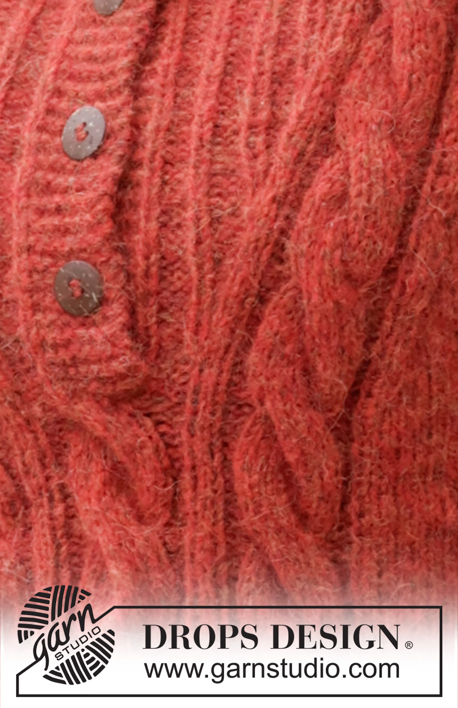 Autumn Blaze / DROPS 245-17 - Knitted sweater in DROPS Air. The piece is worked bottom up with high neck, cables and split in sides. Sizes S - XXXL.