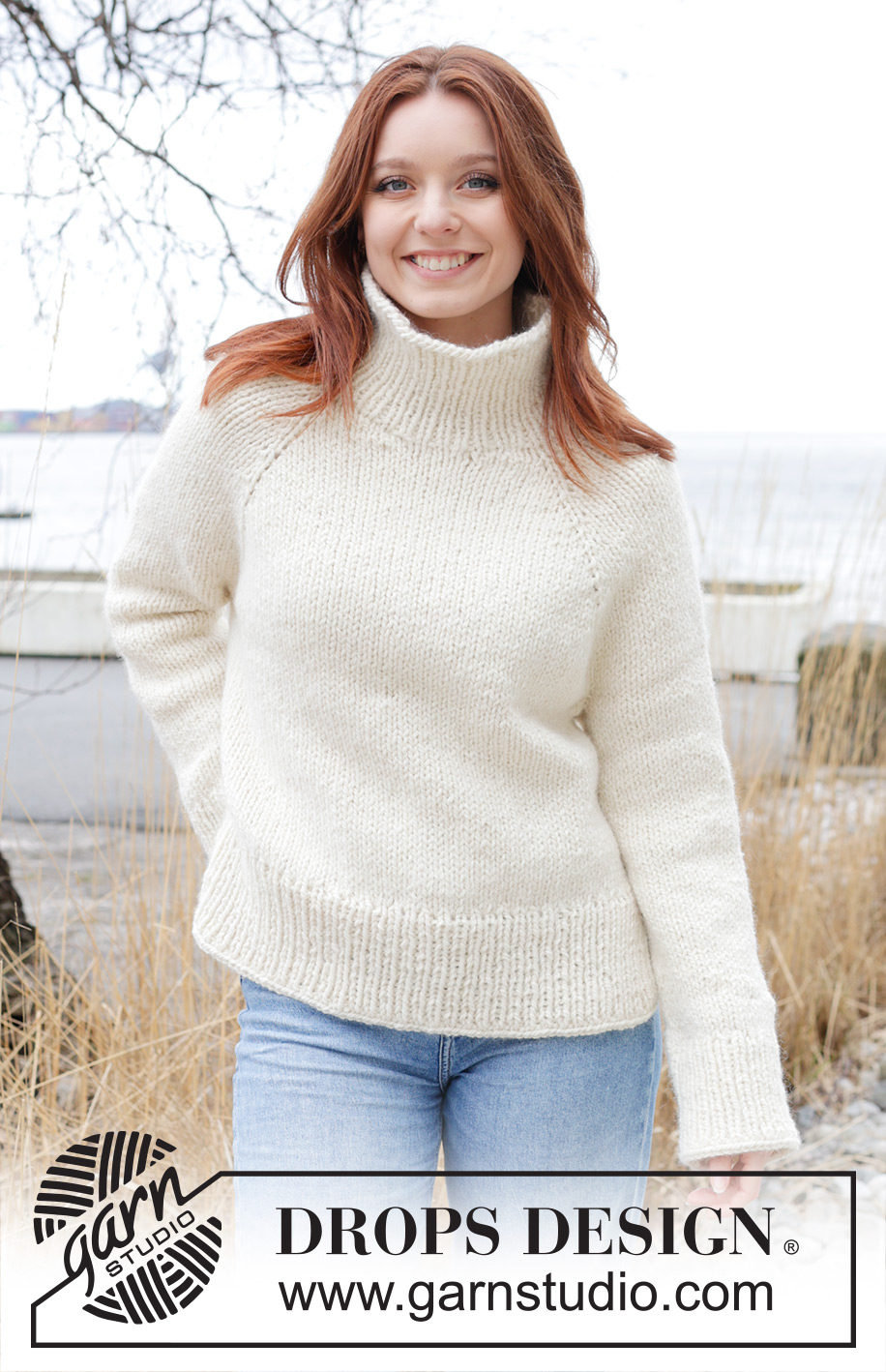 Under the Moon / DROPS 245-25 - Knitted jumper in DROPS Andes. The piece is worked top down with raglan and split in sides. Sizes S - XXXL.