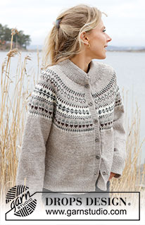 Boreal Circle Cardigan / DROPS 245-3 - Gebreid vest in DROPS Karisma. Het werk wordt van boven naar beneden gebreid met ronde pas en Scandinavisch patroon. Maten S - XXXL.