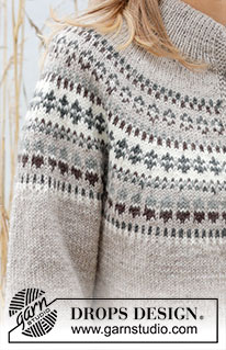 Boreal Circle Cardigan / DROPS 245-3 - Gebreid vest in DROPS Karisma. Het werk wordt van boven naar beneden gebreid met ronde pas en Scandinavisch patroon. Maten S - XXXL.