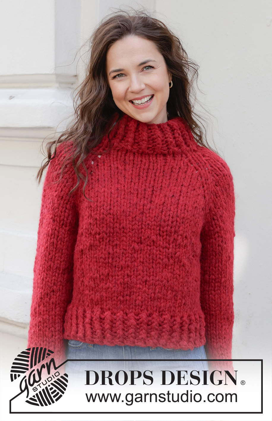 Red Embers Sweater / DROPS 245-30 - Strikket bluse i 1 tråd DROPS Polaris eller 4 tråde DROPS Air. Arbejdet strikkes oppefra og ned med raglan. Størrelse S - XXXL.