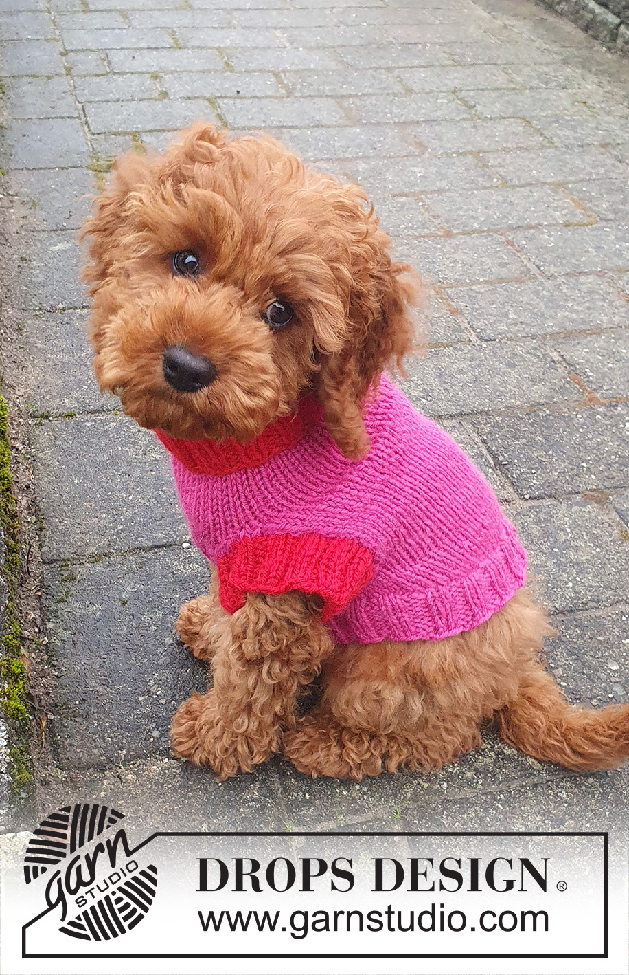 Good Girl Sweater / DROPS 245-32 - Koiran neulottu pusero DROPS Nepal-langasta. Työ neulotaan pääntieltä kohti häntää. Koot XS - M.