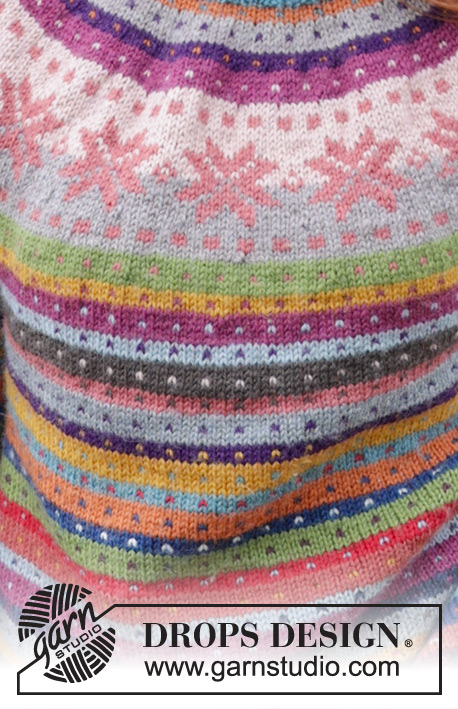 December Carnival / DROPS 245-5 - Strikket bluse i DROPS Karisma. Arbejdet strikkes oppefra og ned med rundt bærestykke, nordisk mønster og dobbelt halskant. Størrelse XS - XXL.