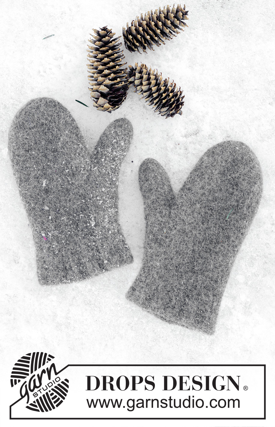 Snowslide Mittens / DROPS 246-17 - Gebreide en gevilte wanten voor heren in DROPS Lima.