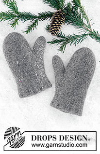 Snowslide Mittens / DROPS 246-17 - Gebreide en gevilte wanten voor heren in DROPS Lima.