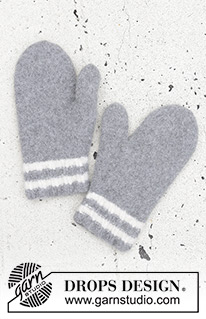 Grey Day Mittens / DROPS 246-21 - Knitted and felted mittens for men in DROPS Lima.