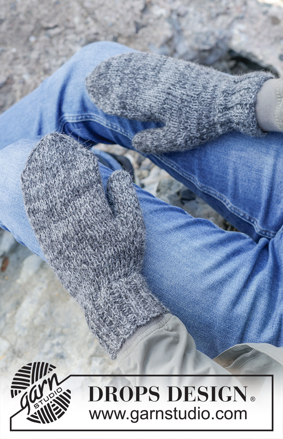 Eidsfoss Mittens / DROPS 246-22 - Gestrickte Fäustlinge für Herren in 2 Fäden DROPS Alpaca. Die Arbeit wird von unten nach oben glatt rechts gestrickt.