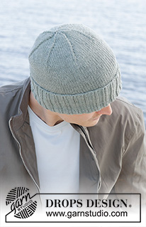 Leknes Hat / DROPS 246-32 - Knitted hat for men in DROPS Merino Extra Fine or DROPS Fiesta. Size M - XL