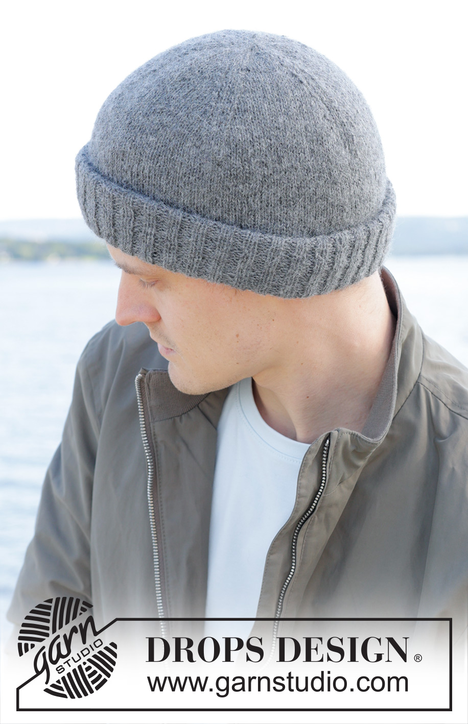 Grenivik Hat / DROPS 246-33 - Knitted hat / hipster-hat for men in DROPS Alpaca. The piece is worked bottom up.