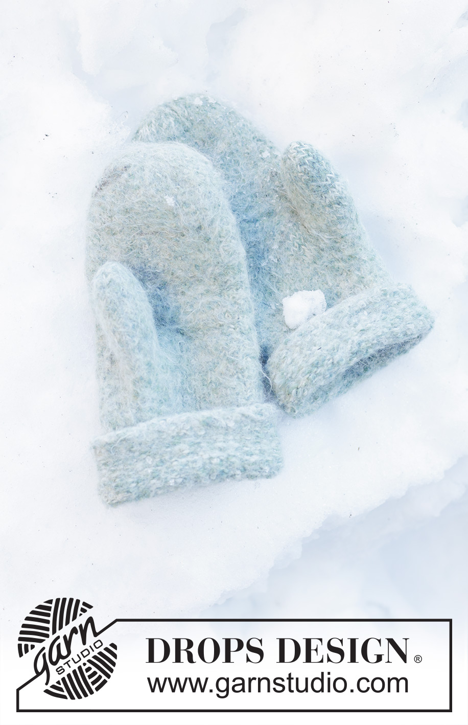 Winter Mint Mittens / DROPS 246-45 - Miehen neulotut ja huovutetut käsineet 2-kertaisesta DROPS Alpaca-langasta.