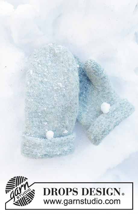 Winter Mint Mittens / DROPS 246-45 - Miehen neulotut ja huovutetut käsineet 2-kertaisesta DROPS Alpaca-langasta.