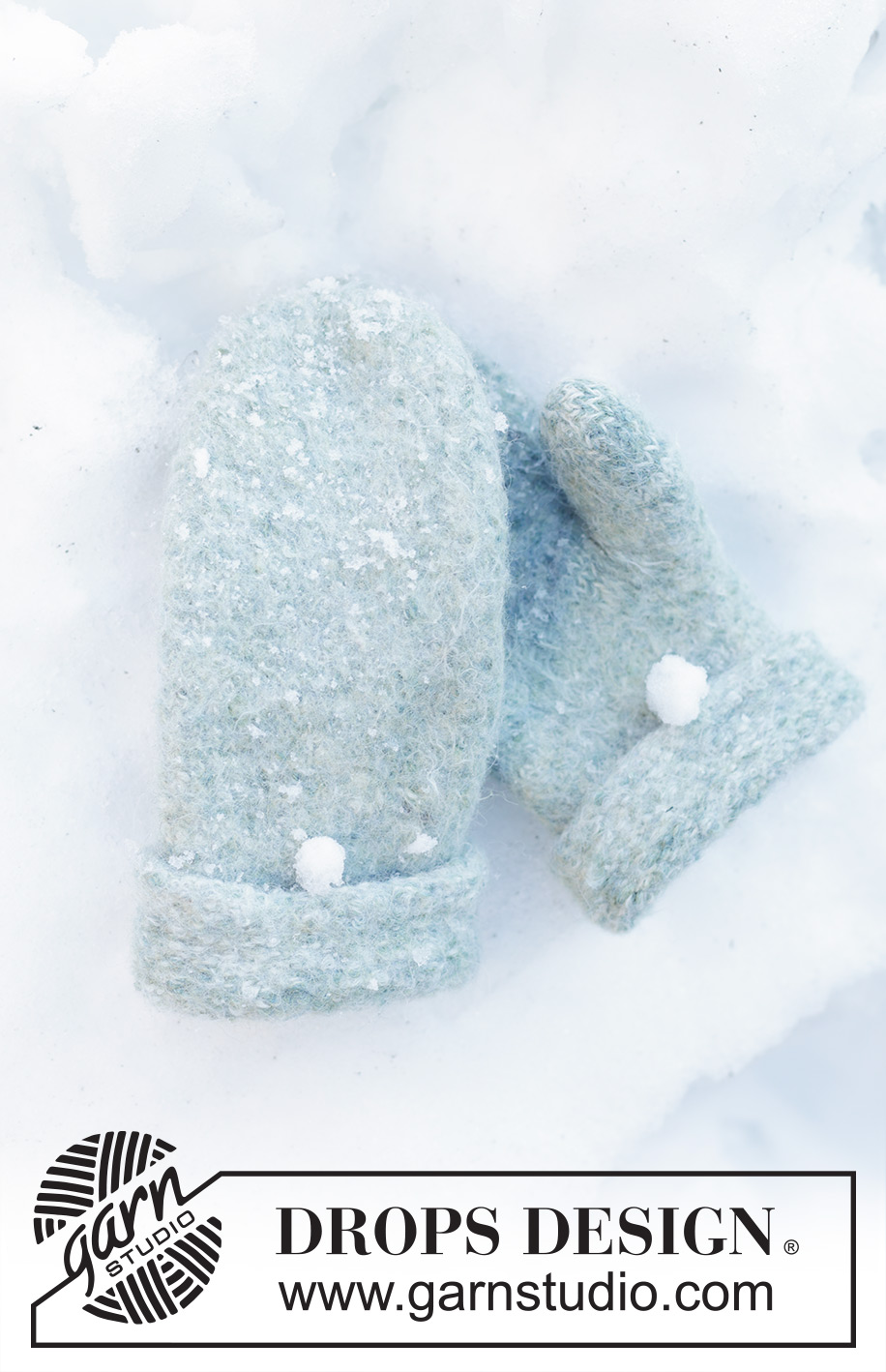 Winter Mint Mittens / DROPS 246-45 - Miehen neulotut ja huovutetut käsineet 2-kertaisesta DROPS Alpaca-langasta.