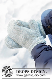 Winter Mint Mittens / DROPS 246-45 - Miehen neulotut ja huovutetut käsineet 2-kertaisesta DROPS Alpaca-langasta.