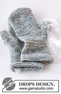 Winter Mint Mittens / DROPS 246-45 - Miehen neulotut ja huovutetut käsineet 2-kertaisesta DROPS Alpaca-langasta.