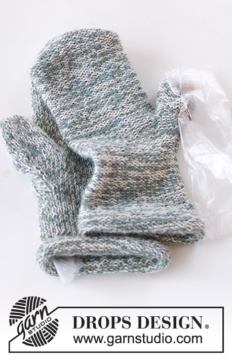 Winter Mint Mittens / DROPS 246-45 - Miehen neulotut ja huovutetut käsineet 2-kertaisesta DROPS Alpaca-langasta.