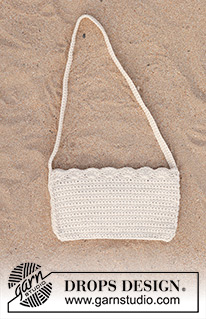 Summer Ripples Bag / DROPS 247-6 - Sac crocheté en DROPS Paris.