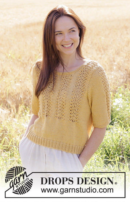 Happy Sunshine Top / DROPS 249-23 - Free knitting patterns by DROPS Design