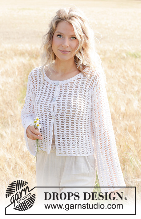 Moon Lace Cardigan / DROPS 249-32 - Free crochet patterns by DROPS Design