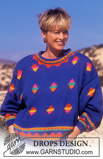 DROPS 25-14 - DROPS jumper with diamond pattern in “Paris”. 