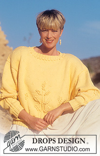 DROPS 25-5 - DROPS jumper with textured corn pattern in “Muskat”.