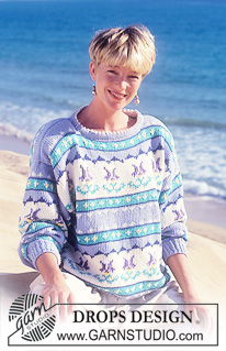DROPS 25-6 - DROPS jumper with landscape and flower pattern in “Paris”. 