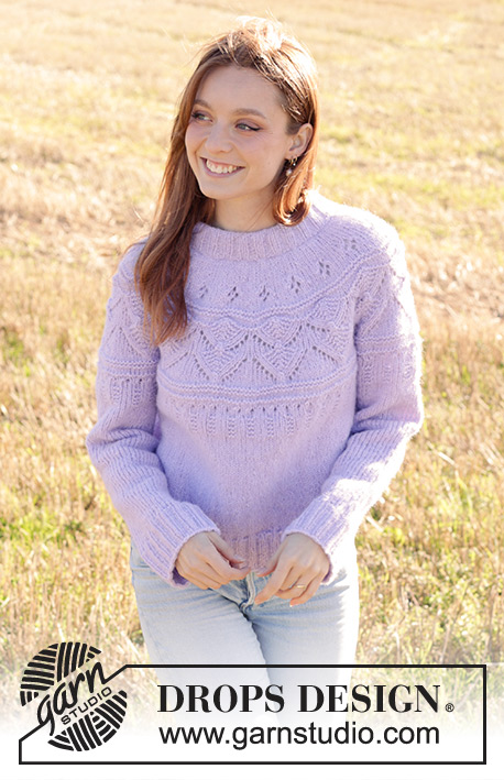 Lavender Harvest / DROPS 250-35 - Free knitting patterns by DROPS Design