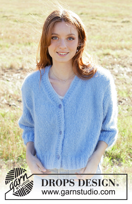 Painted Sky Cardigan DROPS 250 38 Free knitting patterns by DROPS Design