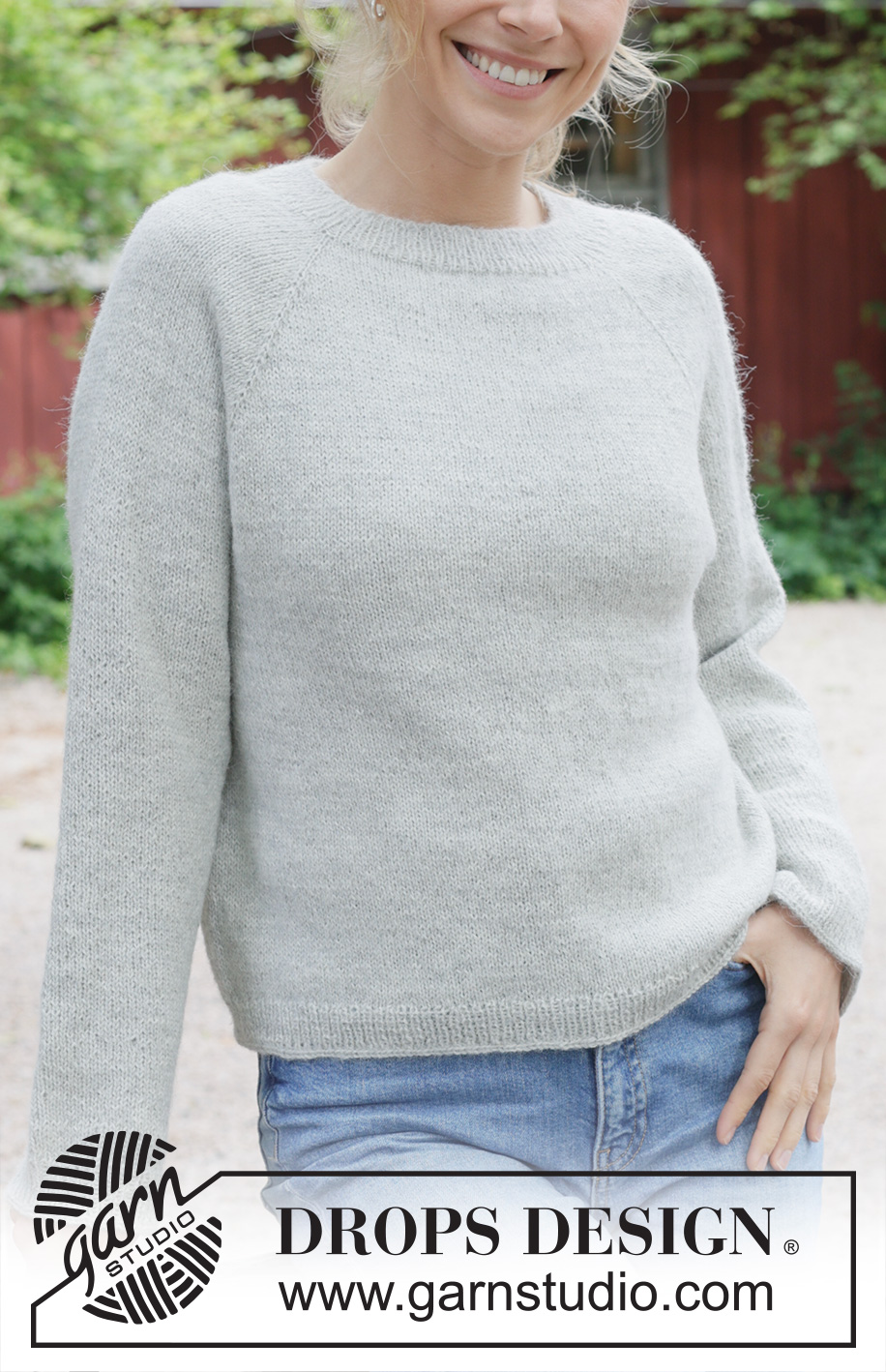 Soft Soul / DROPS 252-10 - Raglánový pulovr s dutinkou pletený shora dolů z příze DROPS Alpaca. Velikosti: S - XXXL.
