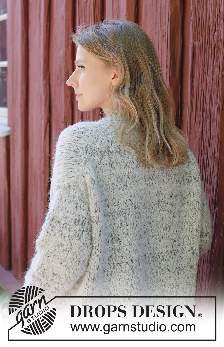 Frosty Dream Cardigan / DROPS 252-22 - Strikket lang oversize cardigan i 1 tråd DROPS Fabel, 1 tråd DROPS Kid-Silk og 1 tråd DROPS Alpaca Bouclé. Arbejdet strikkes oppefra og ned med europæisk skulder / skrå skulder, v-hals, i-cord og lommer. Størrelse S - XXXL.