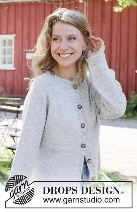 Soft Soul Cardigan / DROPS 252-9 - Strikket cardigan i DROPS Alpaca. Arbejdet strikkes oppefra og ned med raglan og i-cord. Størrelse S - XXXL.