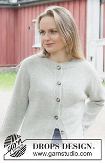 Soft Soul Cardigan / DROPS 252-9 - Strikket cardigan i DROPS Alpaca. Arbejdet strikkes oppefra og ned med raglan og i-cord. Størrelse S - XXXL.
